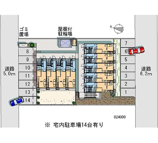 ★手数料０円★金沢市西泉６丁目 月極駐車場